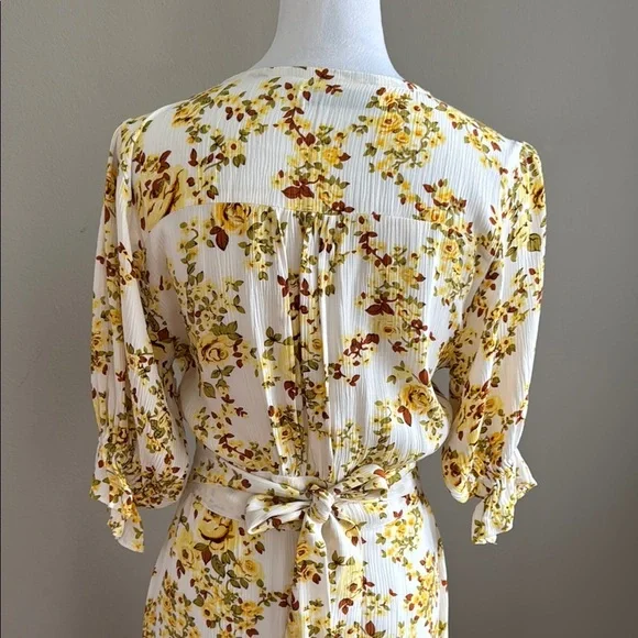 faithfull the brand rafa midi dress FAITHFULL Rafa Dress in Off White Goldie Floral
